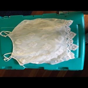 White lace tank top